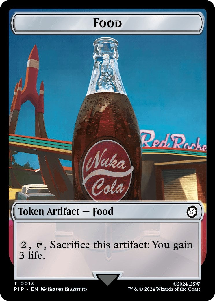 Food (0013) // Clue Double-Sided Token (13 // 11) (Universes Beyond: Fallout)