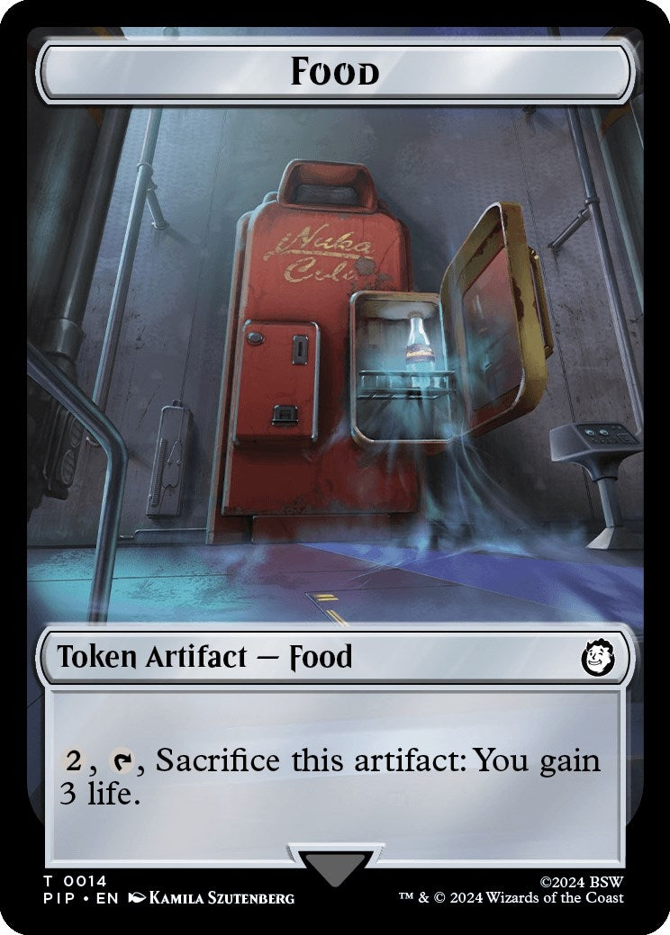 Food (0014) // Soldier (0010) Double-Sided Token (14 // 10) (Universes Beyond: Fallout)