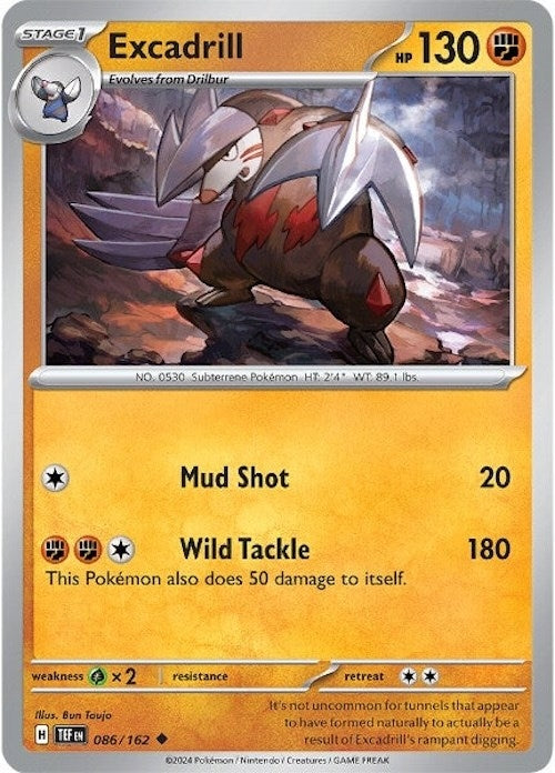 Image for Excadrill (086/162) (SV05: Temporal Forces) - Pokemon