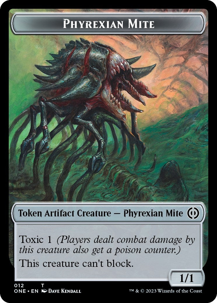 Phyrexian Mite (012) // Phyrexian Beast Double-Sided Token (12 // 6) (Phyrexia: All Will Be One)