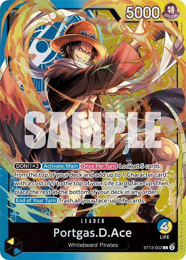 Image for Portgas.D.Ace (002) (ST13-002) (Ultra Deck: The Three Brothers) - One Piece Card Game