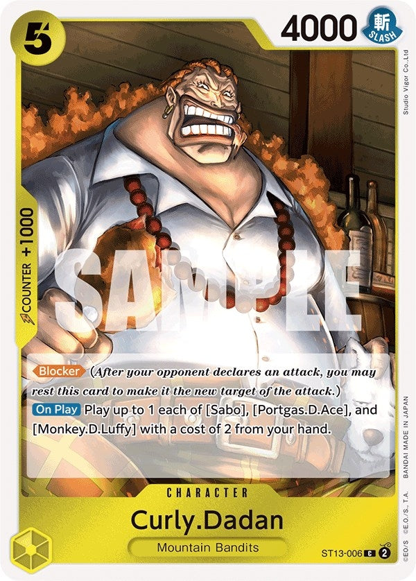 Image for Curly.Dadan (ST13-006) (Ultra Deck: The Three Brothers) - One Piece Card Game