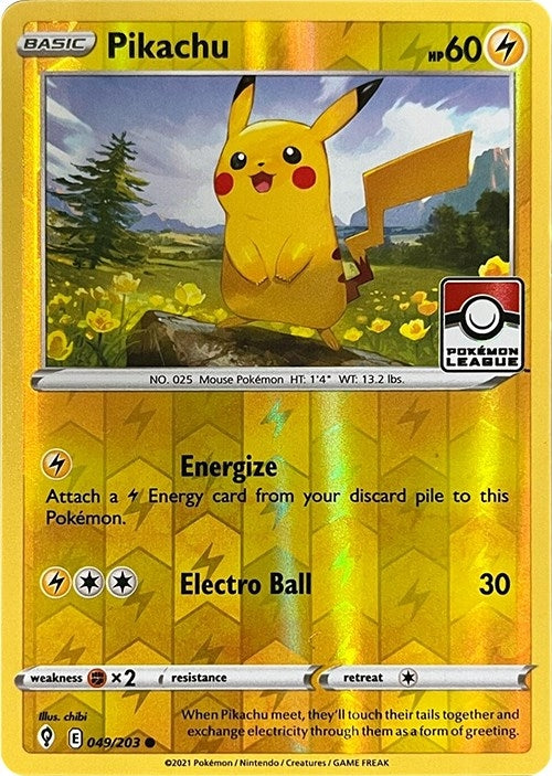 Image for Pikachu - 049/203 (Pokemon League) (049/203) (League & Championship Cards) - Pokemon