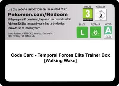 Image for Code Card - Temporal Forces Elite Trainer Box [Walking Wake] (SV05: Temporal Forces) - Pokemon