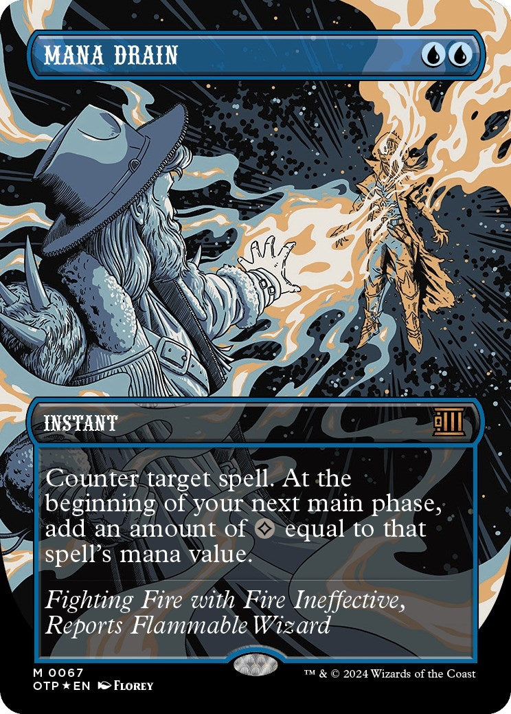 Mana Drain (Textured Foil) (67) (Outlaws of Thunder Junction: Breaking News)