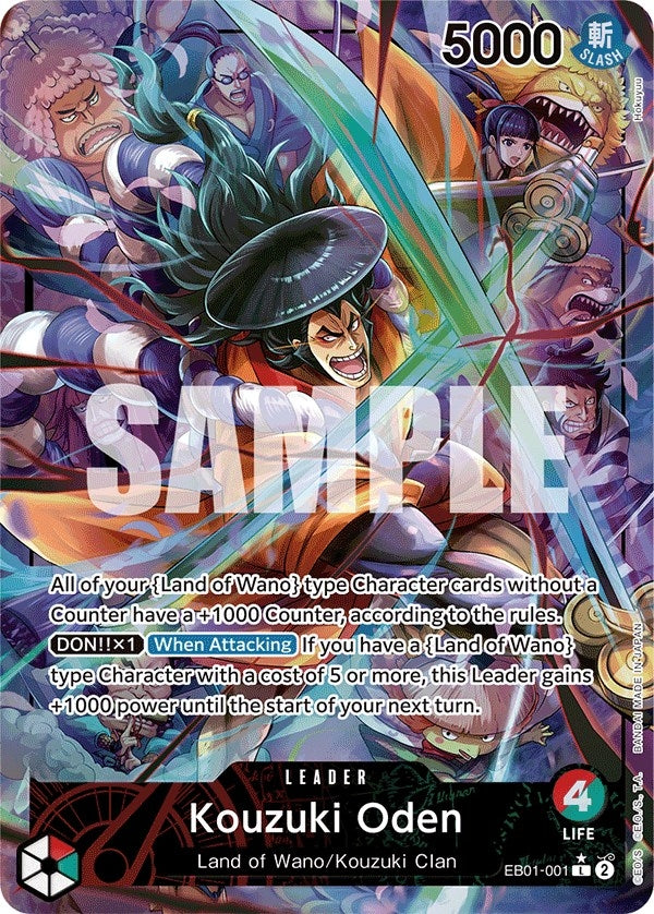 Image for Kouzuki Oden (Alternate Art) (EB01-001) (Extra Booster: Memorial Collection) - One Piece Card Game