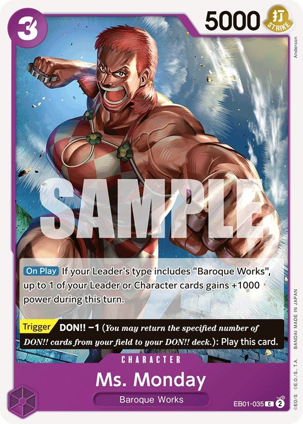 Image for Ms. Monday (EB01-035) (Extra Booster: Memorial Collection) - One Piece Card Game