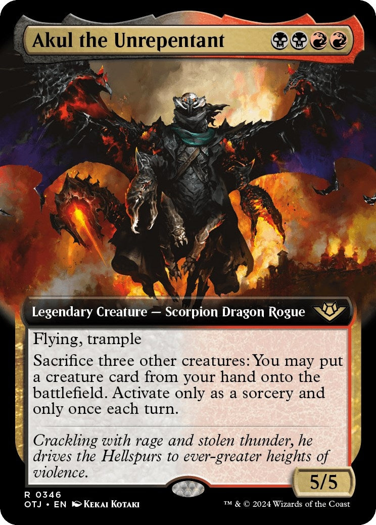 Akul the Unrepentant (Extended Art) (346) (Outlaws of Thunder Junction)
