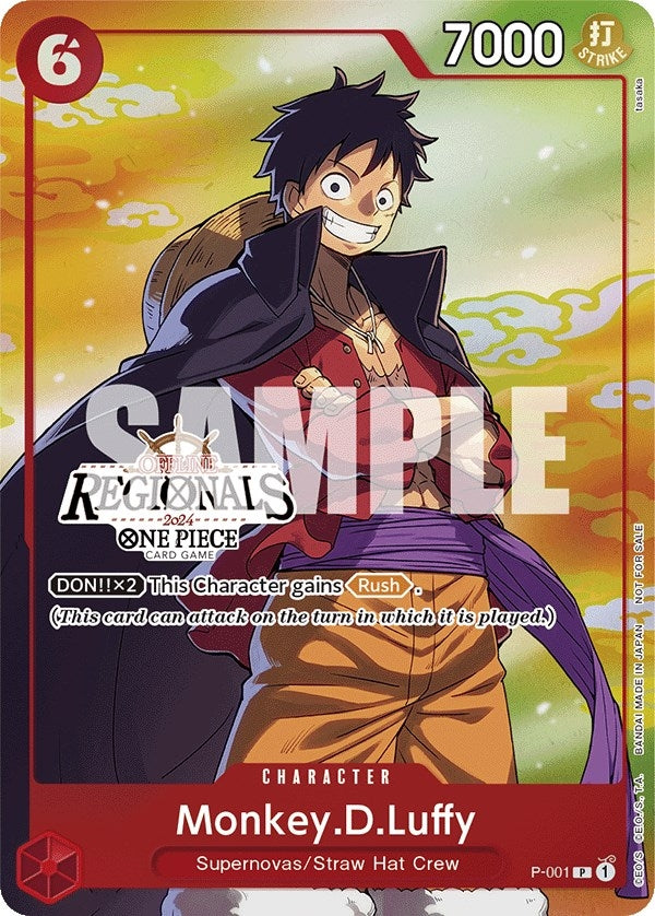 Image for Monkey.D.Luffy (001) (Offline Regional 2024 Vol. 2) [Participant] (P-001) (One Piece Promotion Cards) - One Piece Card Game