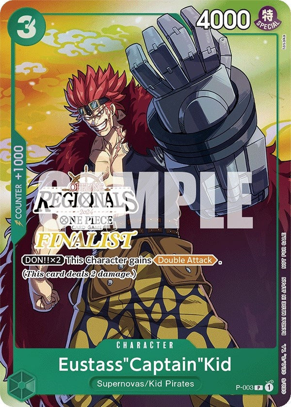 Image for Eustass"Captain"Kid (Offline Regional 2024 Vol. 2) [Finalist] (P-003) (One Piece Promotion Cards) - One Piece Card Game