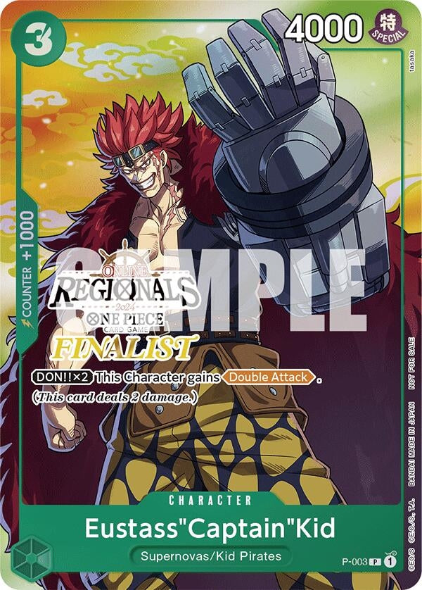 Image for Eustass"Captain"Kid (Online Regional 2024 Vol. 2) [Finalist] (P-003) (One Piece Promotion Cards) - One Piece Card Game