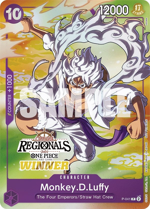 Image for Monkey.D.Luffy (041) (Offline Regional 2024 Vol. 2) [Winner] (P-041) (One Piece Promotion Cards) - One Piece Card Game