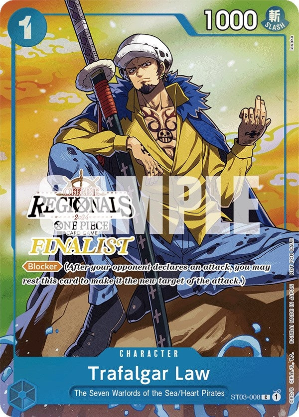 Image for Trafalgar Law (Online Regional 2024 Vol. 2) [Finalist] (ST03-008) (One Piece Promotion Cards) - One Piece Card Game