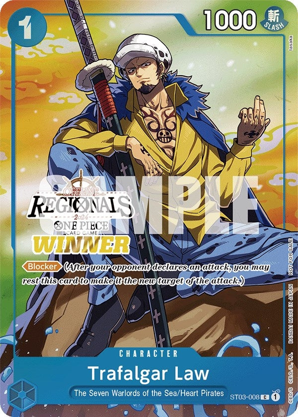 Image for Trafalgar Law (Offline Regional 2024 Vol. 2) [Winner] (ST03-008) (One Piece Promotion Cards) - One Piece Card Game