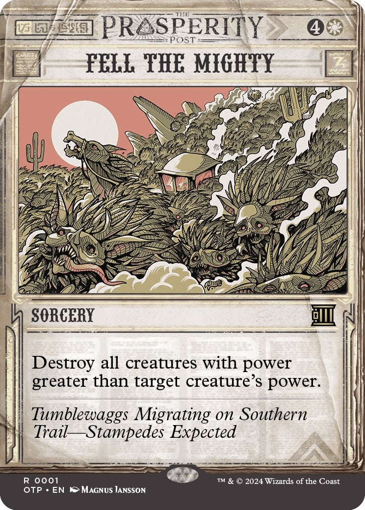 Fell the Mighty (1) (Outlaws of Thunder Junction: Breaking News)