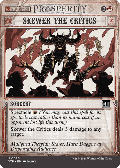 Skewer the Critics (26) (Outlaws of Thunder Junction: Breaking News)