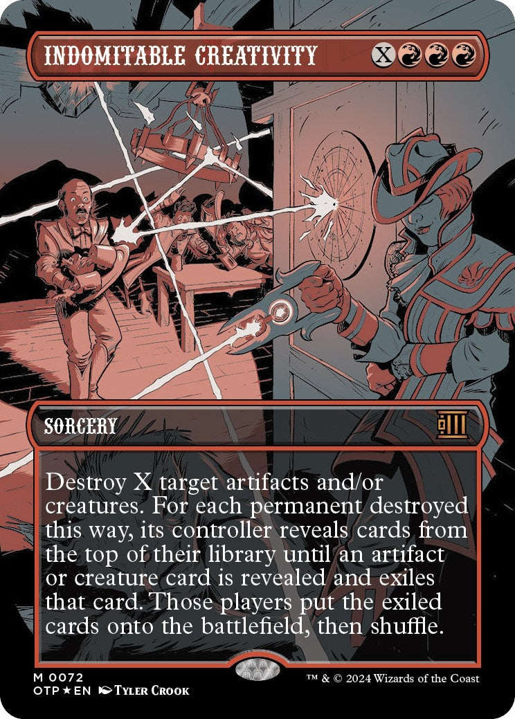 Indomitable Creativity (Textured Foil) (72) (Outlaws of Thunder Junction: Breaking News)