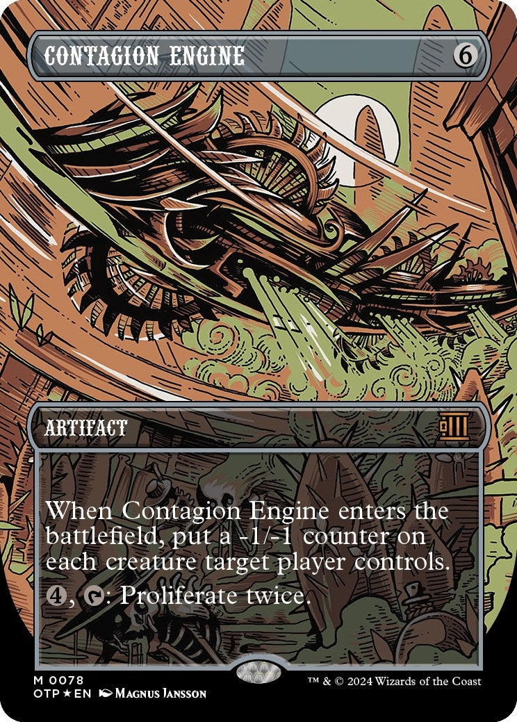Contagion Engine (Textured Foil) (78) (Outlaws of Thunder Junction: Breaking News)