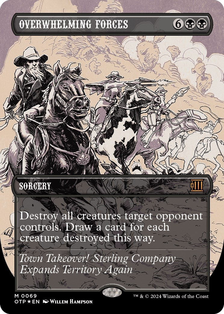 Overwhelming Forces (Textured Foil) (69) (Outlaws of Thunder Junction: Breaking News)