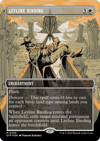 Leyline Binding (Textured Foil) (66) (Outlaws of Thunder Junction: Breaking News)