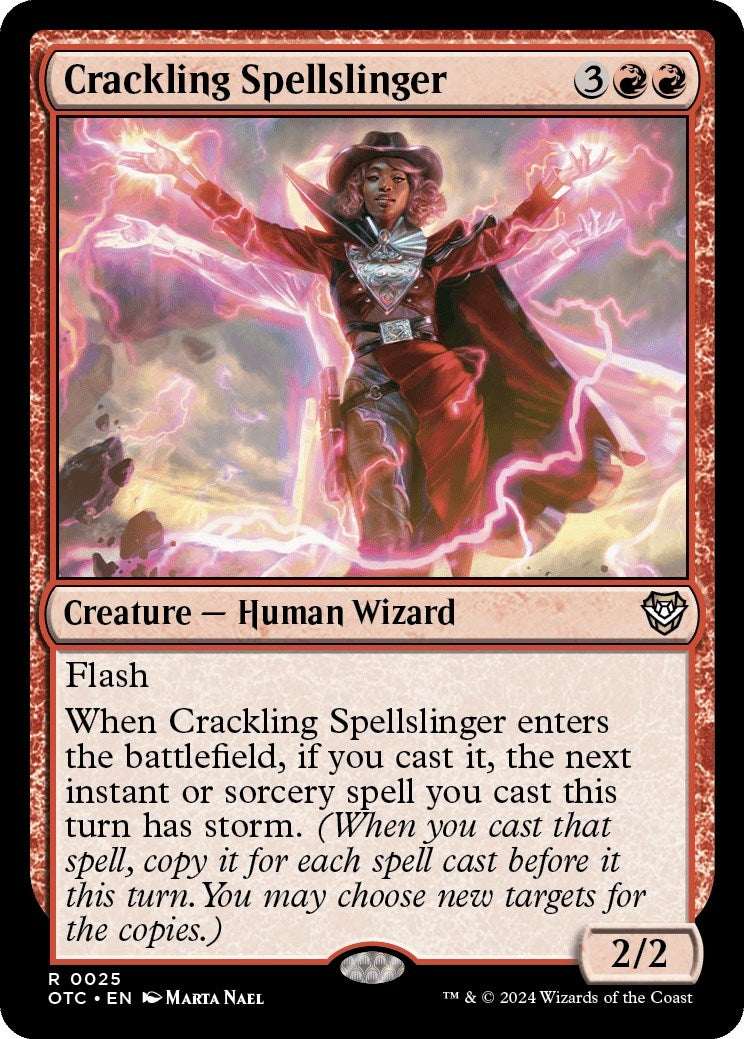 Crackling Spellslinger (25) (Commander: Outlaws of Thunder Junction)