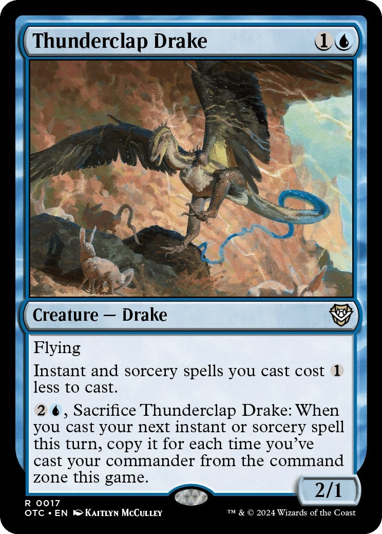 Thunderclap Drake (17) (Commander: Outlaws of Thunder Junction)