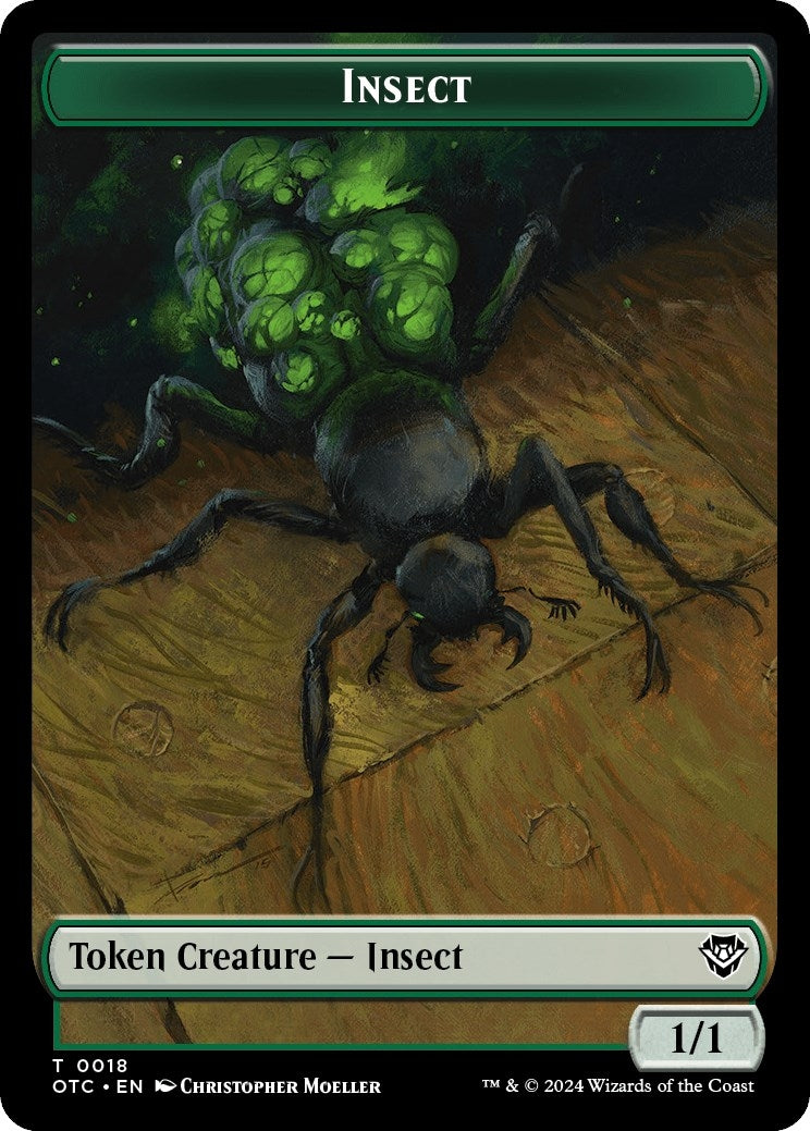 Insect // Elemental (0017) Double-Sided Token (18 // 17) (Commander: Outlaws of Thunder Junction)