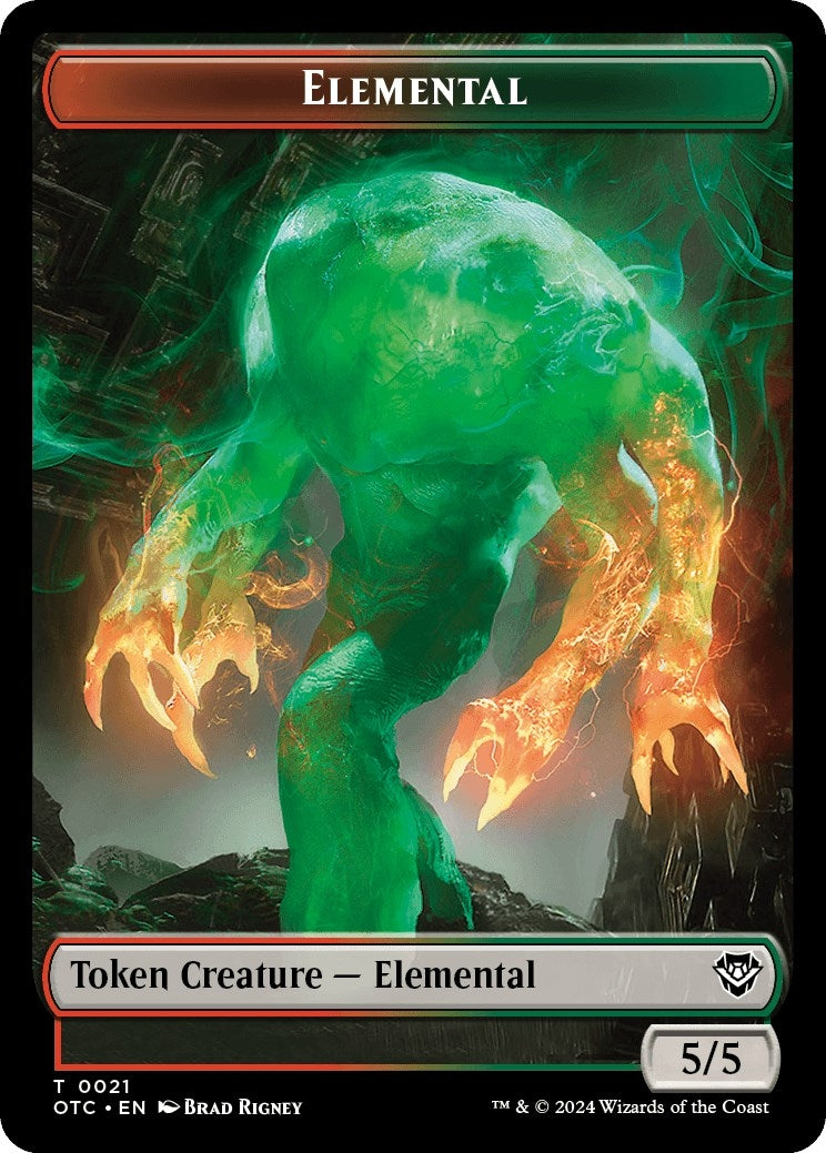 Elemental (0021) // Angel Double-Sided Token (21 // 3) (Commander: Outlaws of Thunder Junction)