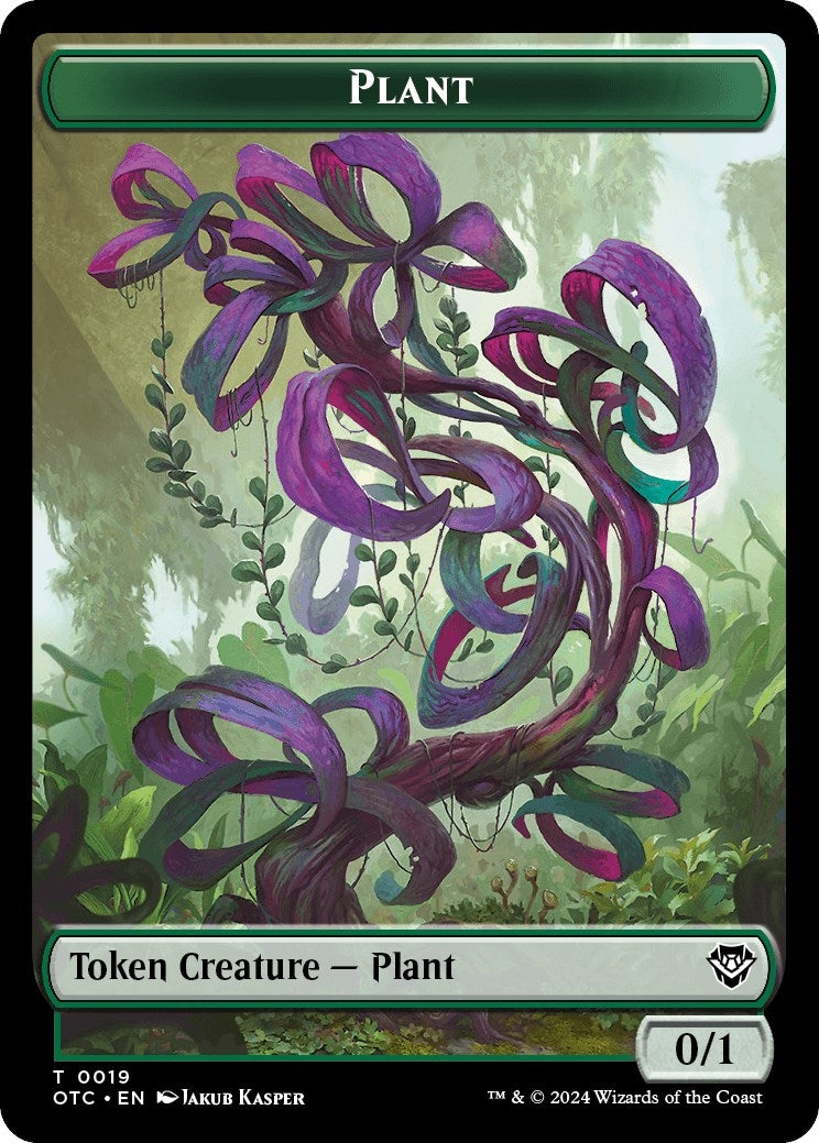 Plant // Sand Warrior Double-Sided Token (19 // 23) (Commander: Outlaws of Thunder Junction)