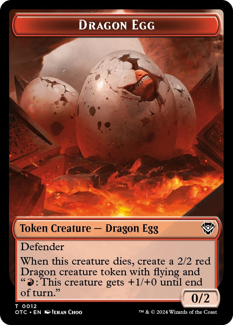 Dragon Egg // Dragon Double-Sided Token (12 // 11) (Commander: Outlaws of Thunder Junction)