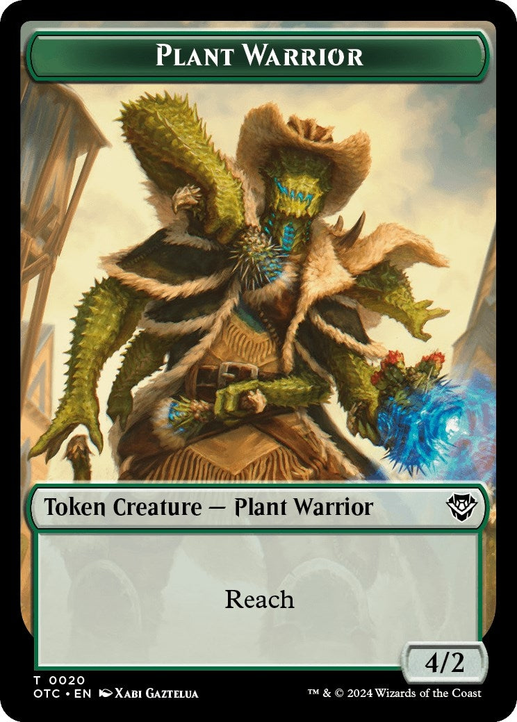 Plant Warrior // Plant Double-Sided Token (20 // 19) (Commander: Outlaws of Thunder Junction)
