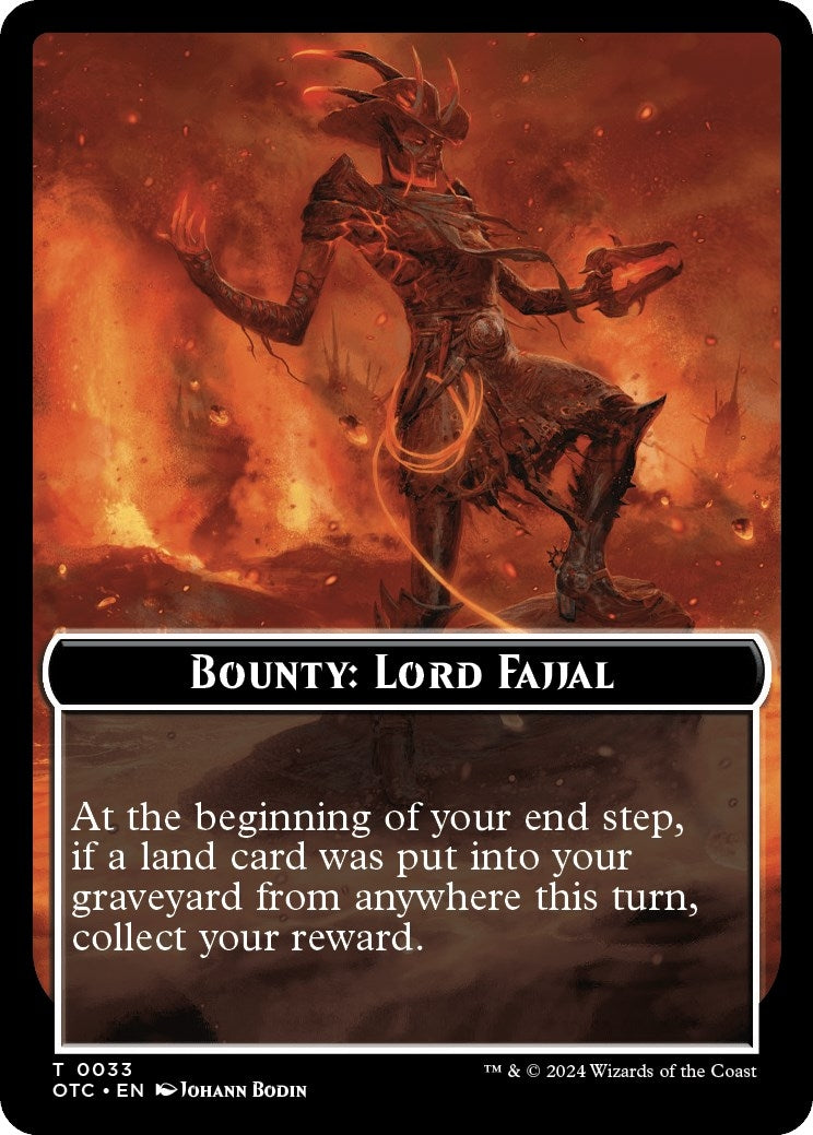 Bounty: Lord Fajjal // Bounty Rules Double-Sided Token (33) (Commander: Outlaws of Thunder Junction)