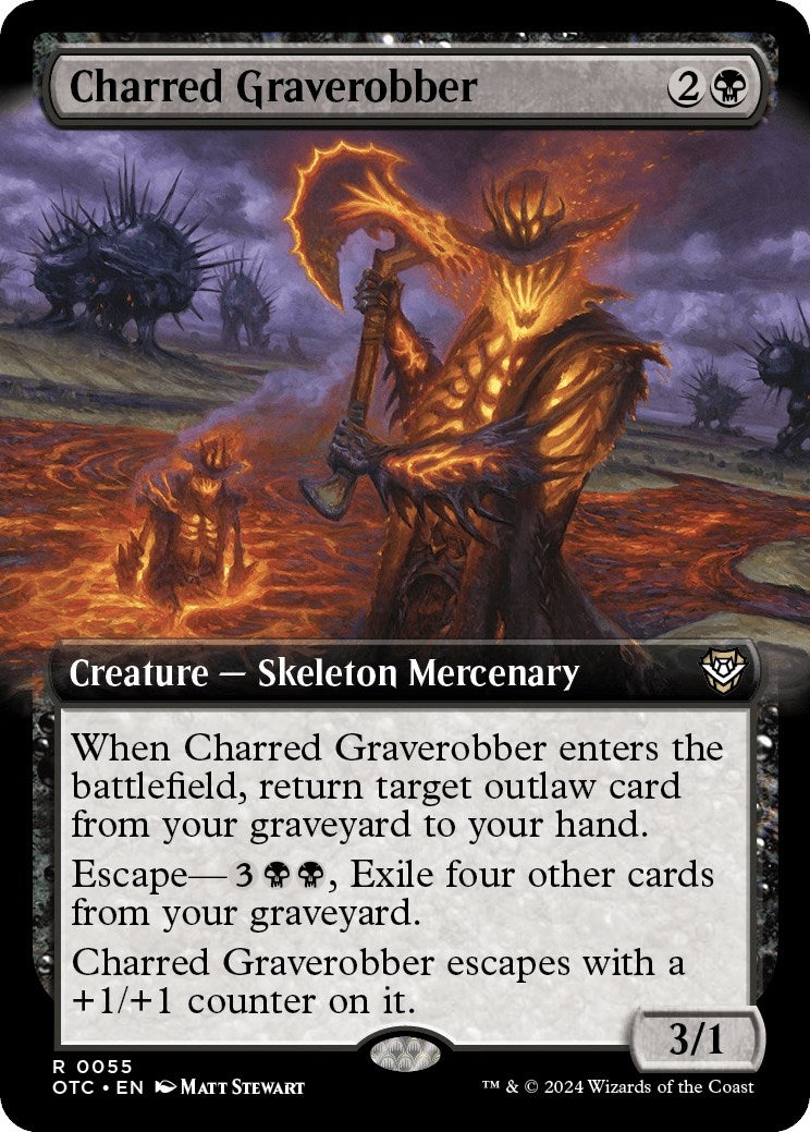 Charred Graverobber (Extended Art) (55) (Commander: Outlaws of Thunder Junction)