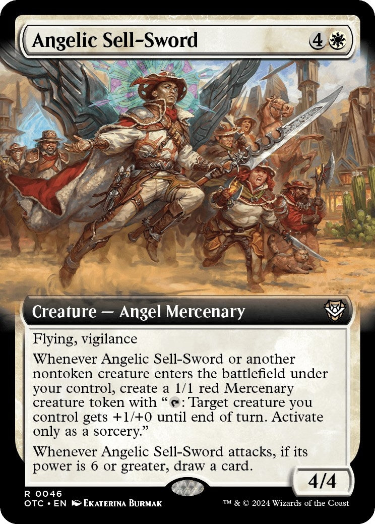 Angelic Sell-Sword (Extended Art) (46) (Commander: Outlaws of Thunder Junction)