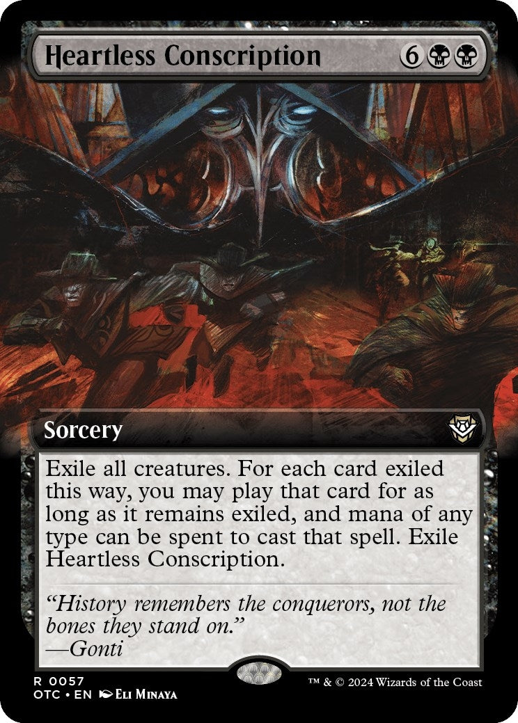 Heartless Conscription (Extended Art) (57) (Commander: Outlaws of Thunder Junction)