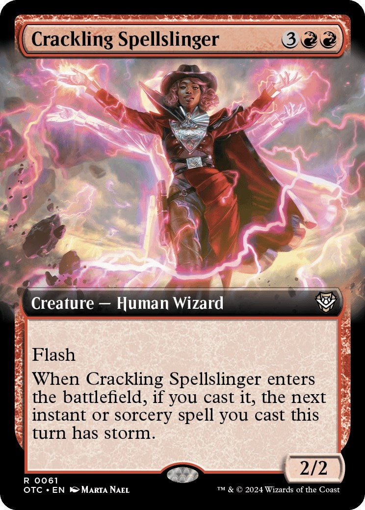 Crackling Spellslinger (Extended Art) (61) (Commander: Outlaws of Thunder Junction)
