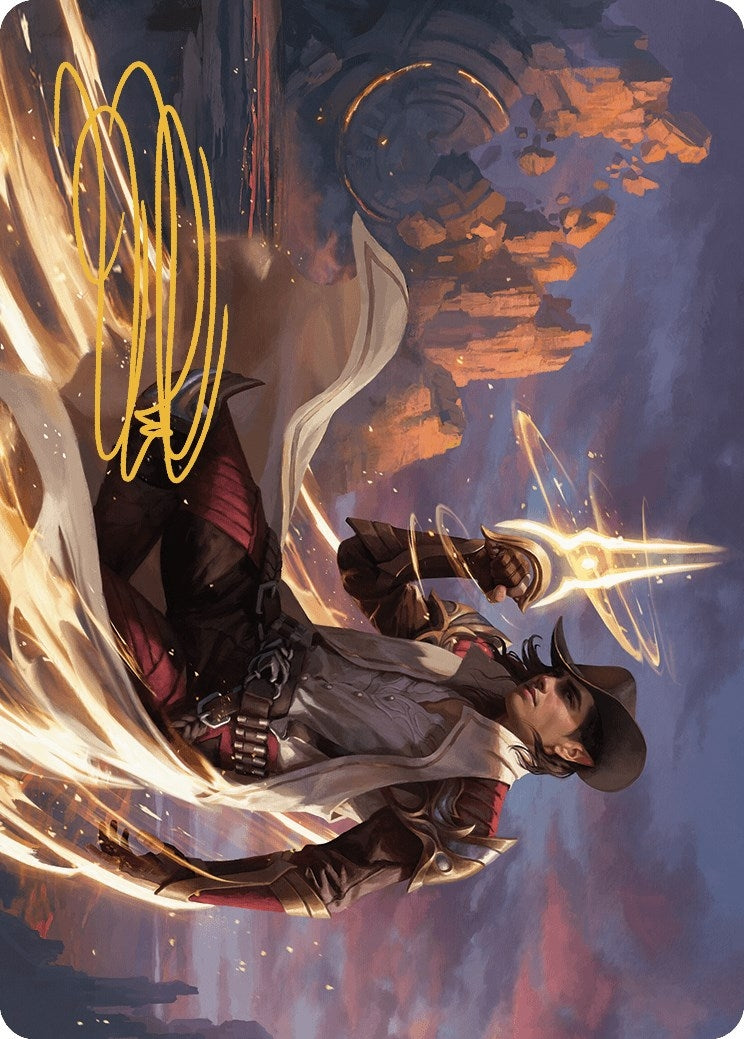 Kellan, the Kid Art Card (Gold-Stamped Signature) (24) (Art Series: Outlaws of Thunder Junction)