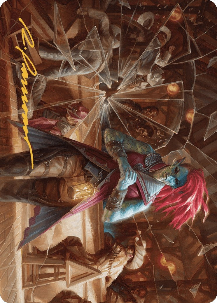 Obeka, Splitter of Seconds Art Card (Gold-Stamped Signature) (28) (Art Series: Outlaws of Thunder Junction)