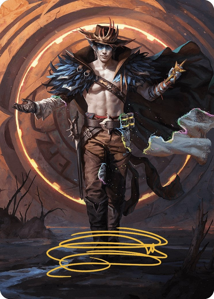 Oko, the Ringleader Art Card (29/54) (Gold-Stamped Signature) (29) (Art Series: Outlaws of Thunder Junction)