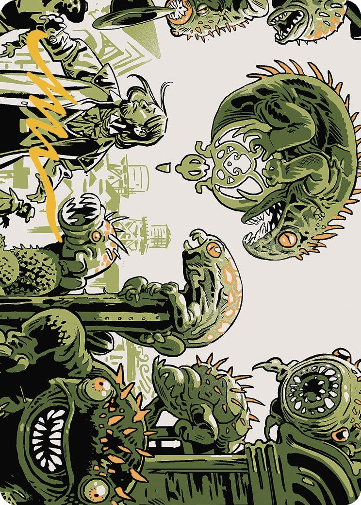 Pest Infestation Art Card (Gold-Stamped Signature) (42) (Art Series: Outlaws of Thunder Junction)