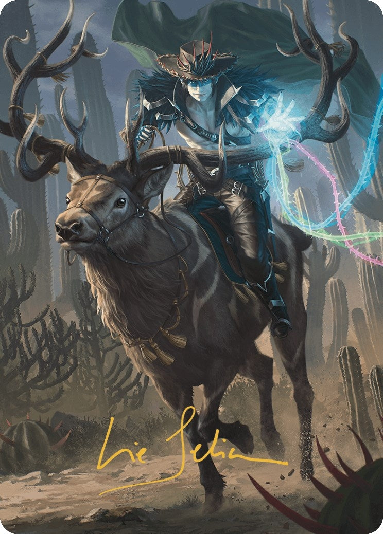 Oko, the Ringleader Art Card (54/54) (Gold-Stamped Signature) (54) (Art Series: Outlaws of Thunder Junction)