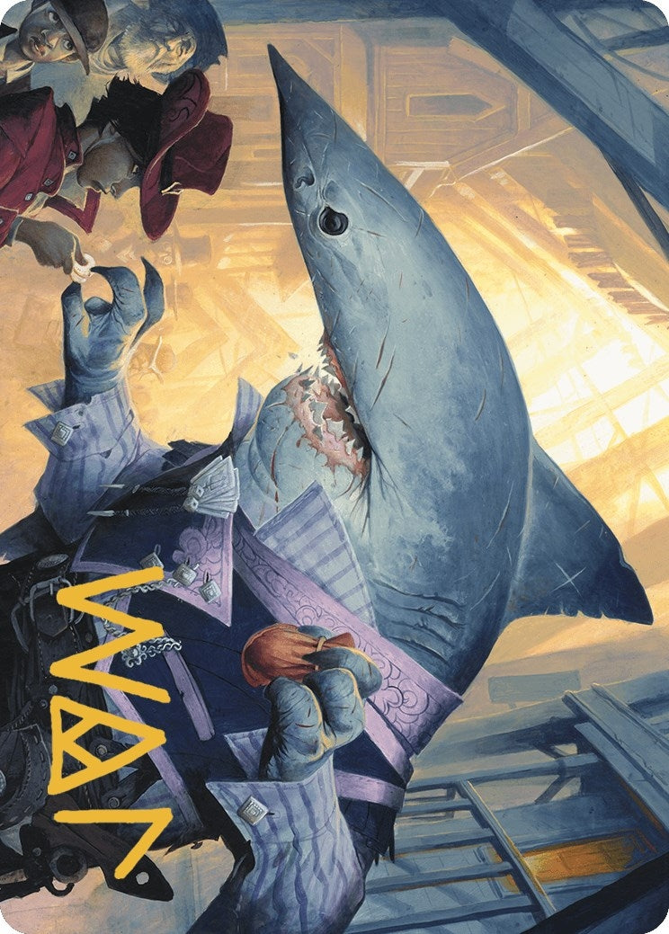 Loan Shark Art Card (Gold-Stamped Signature) (6) (Art Series: Outlaws of Thunder Junction)