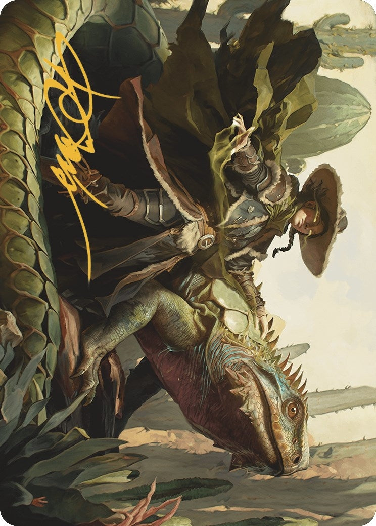 Outcaster Trailblazer Art Card (Gold-Stamped Signature) (14) (Art Series: Outlaws of Thunder Junction)