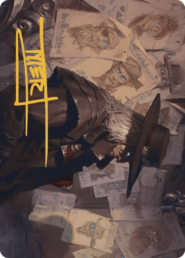 Lazav, Familiar Stranger Art Card (Gold-Stamped Signature) (25) (Art Series: Outlaws of Thunder Junction)