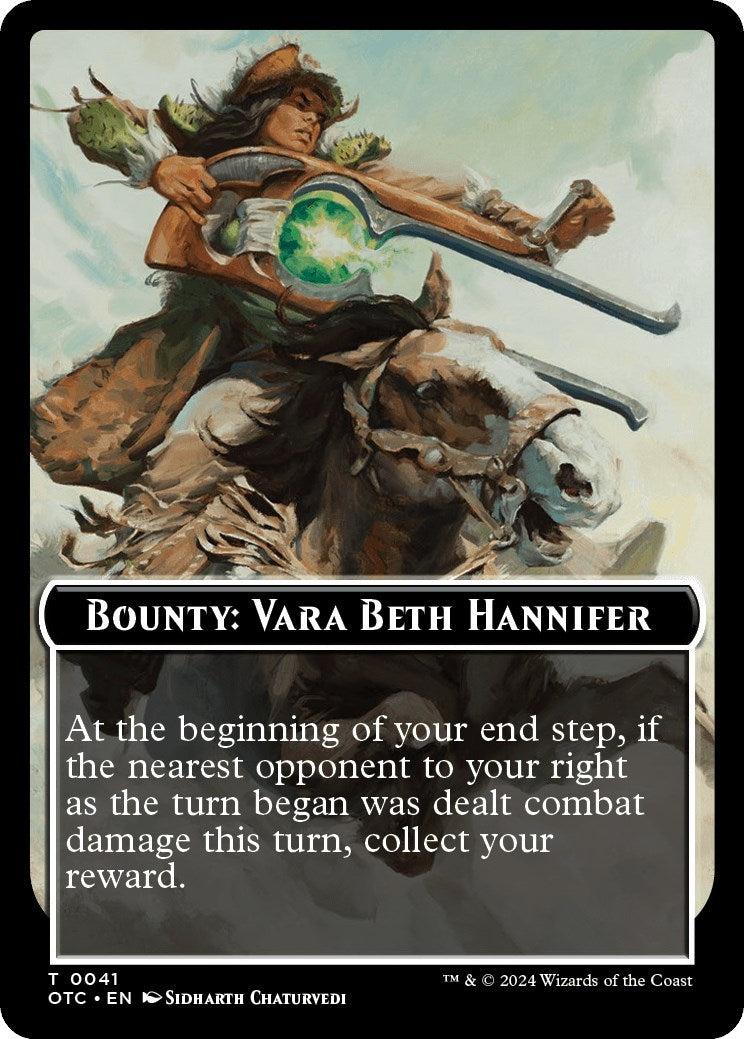 Bounty: Vara Beth Hannifer // Bounty Rules Double-Sided Token (41) (Commander: Outlaws of Thunder Junction)