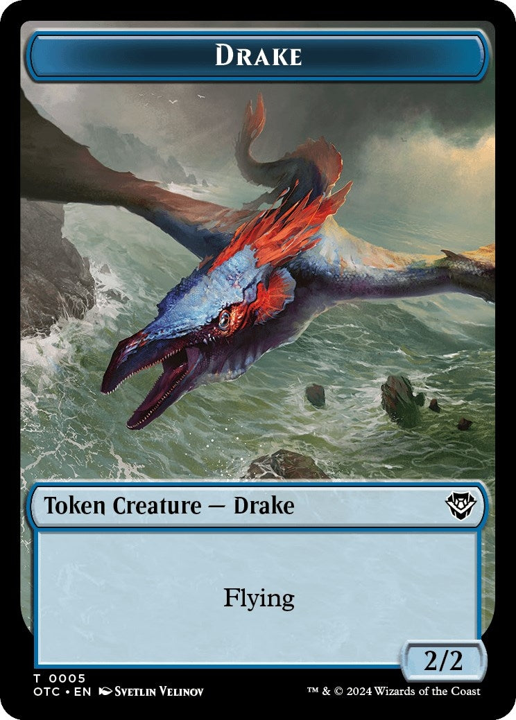 Drake // Soldier (0026) Double-Sided Token (5 // 26) (Commander: Outlaws of Thunder Junction)