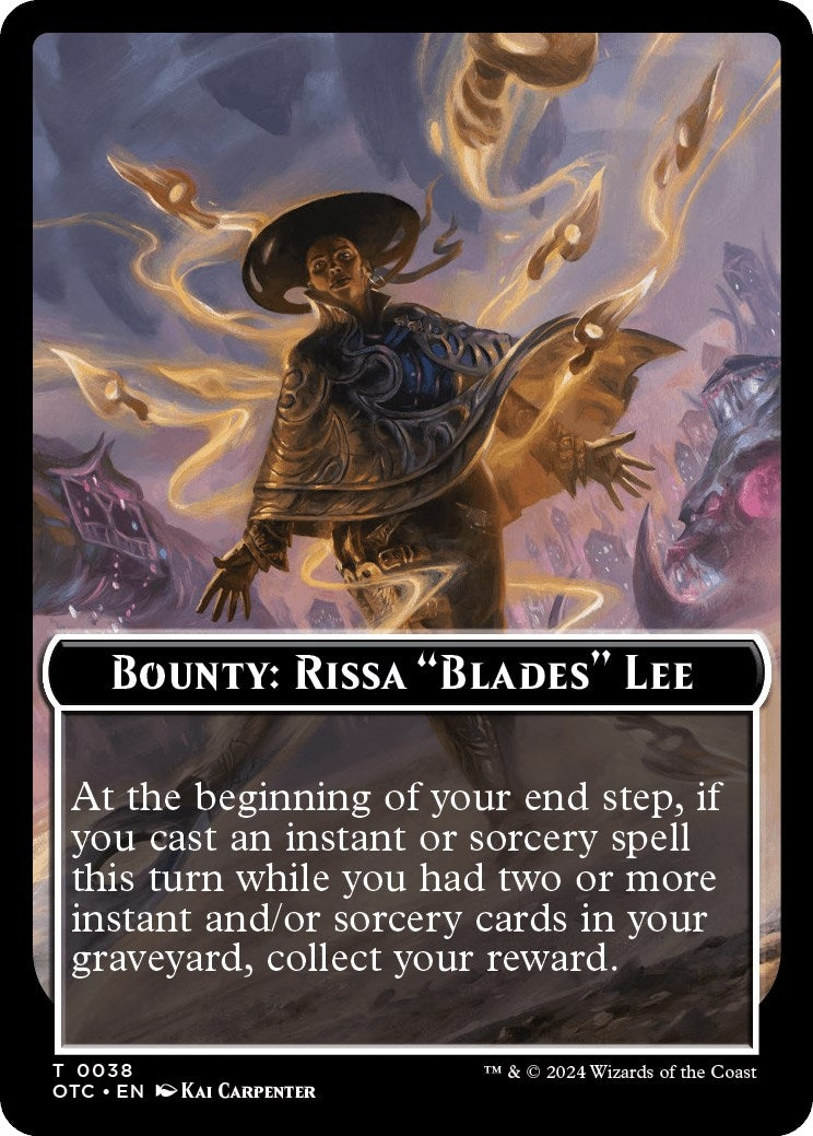 Bounty: Rissa "Blades" Lee // Bounty Rules Double-Sided Token (38) (Commander: Outlaws of Thunder Junction)