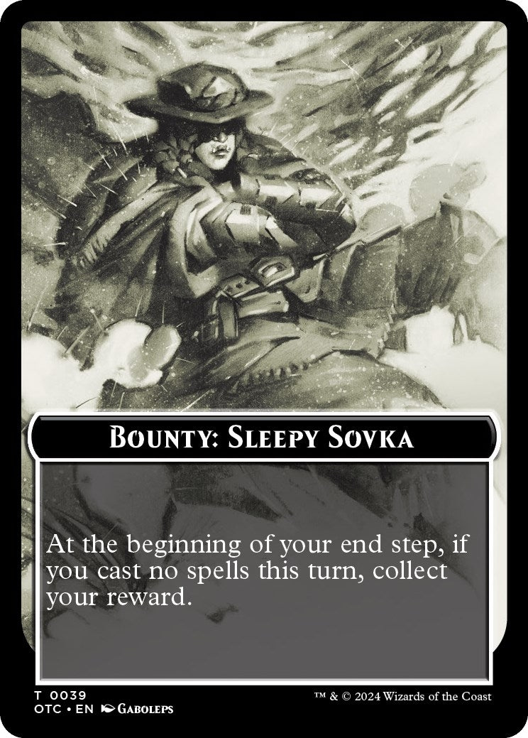Bounty: Sleepy Sovka // Bounty Rules Double-Sided Token (39) (Commander: Outlaws of Thunder Junction)