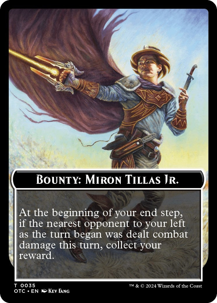Bounty: Miron Tillas Jr. // Bounty Rules Double-Sided Token (35) (Commander: Outlaws of Thunder Junction)