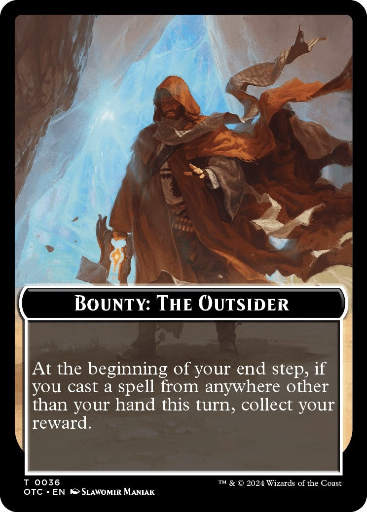 Bounty: The Outsider // Bounty Rules Double-Sided Token (36) (Commander: Outlaws of Thunder Junction)